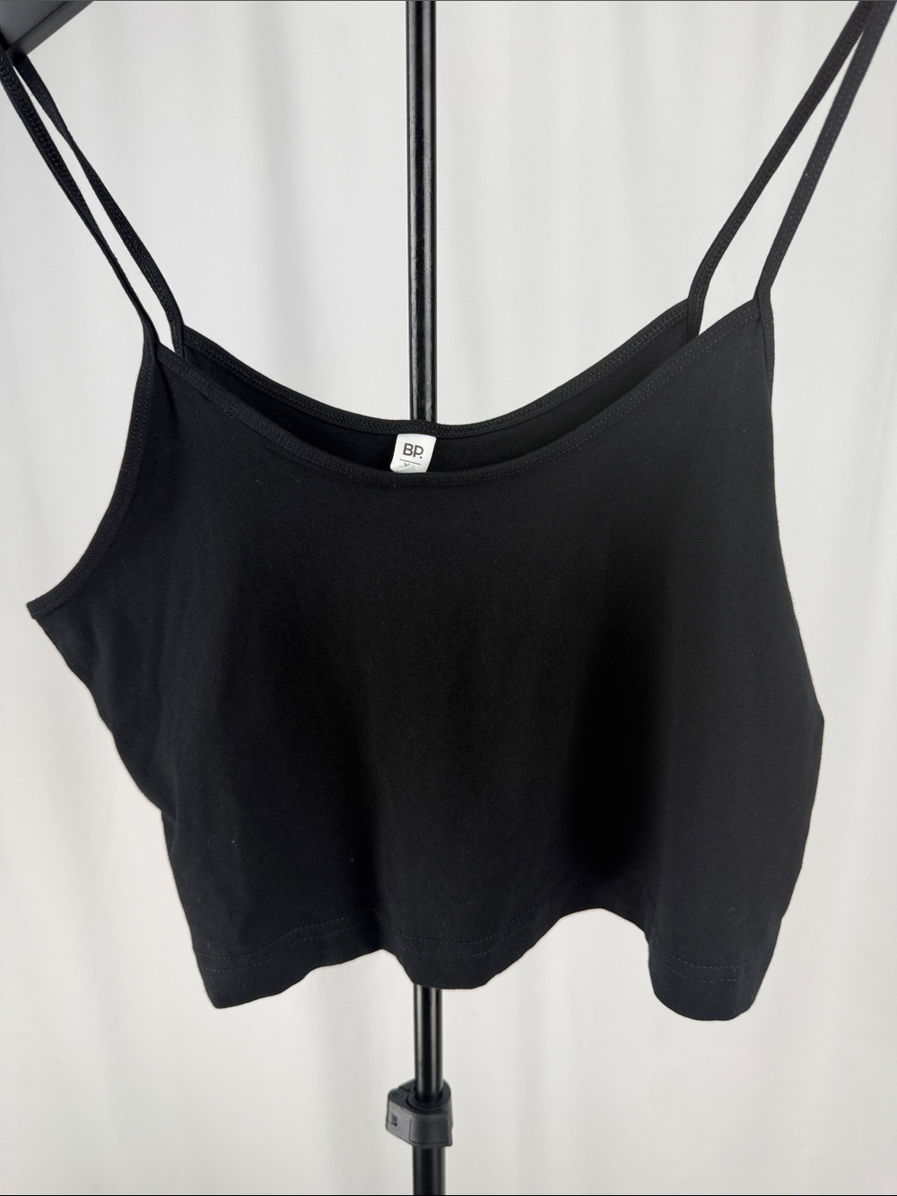 NWT BP. Black Double Strap Cropped Camisole Tank Top XL